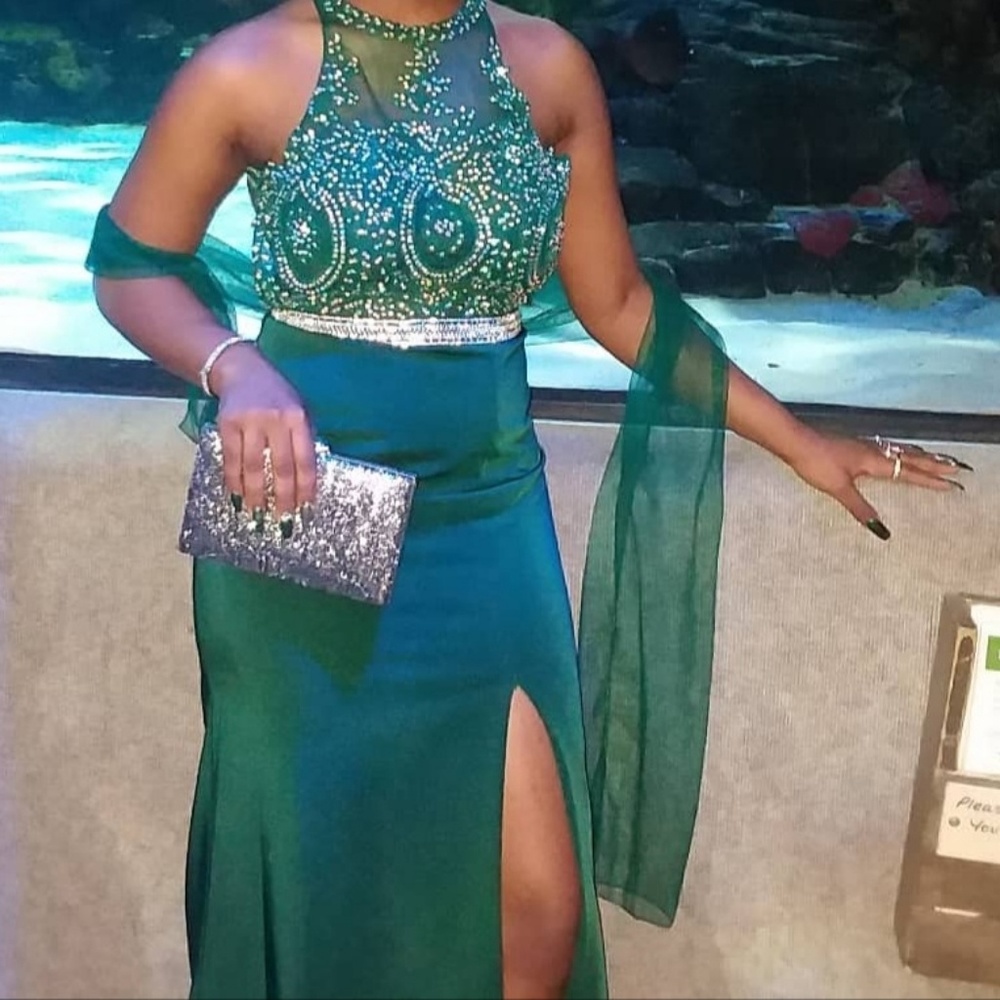 Beautiful teal formal dress
